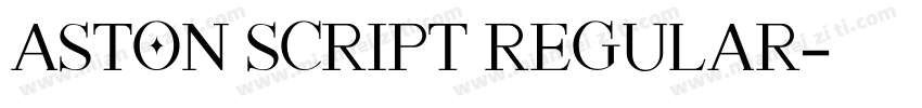 Aston Script Regular字体转换